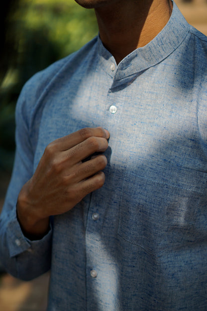 Premium Cotton Linen Regular Fit Solid Shirt
