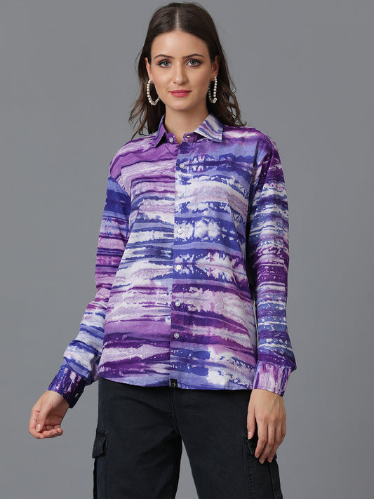 Sustainable Hand Tie Dye Women Rayon Shirt