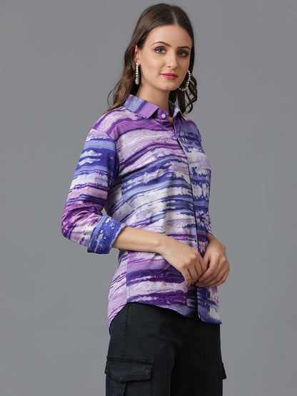 Sustainable Hand Tie Dye Women Rayon Shirt