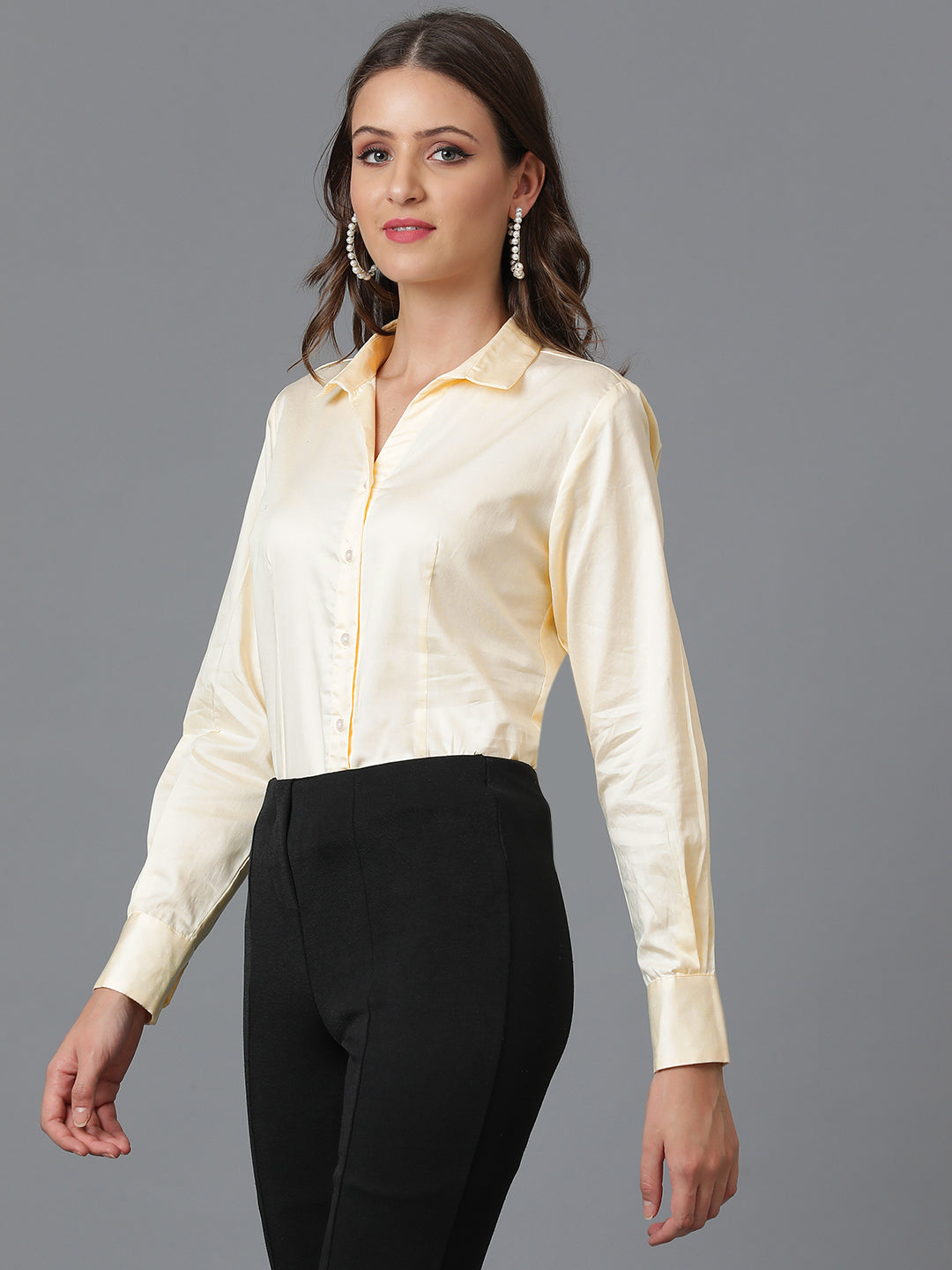 Finest Egyptian Giza Satin Women Formal Shirt