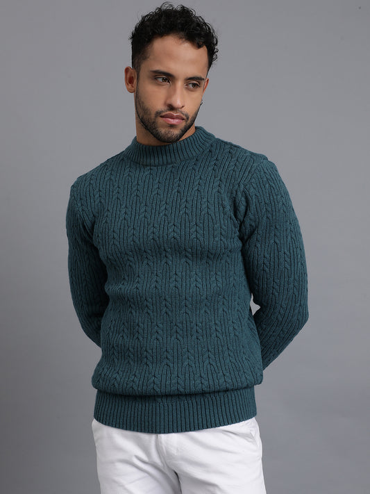 Heavy Cable Knitted Unisex Wool Unisex Sweater