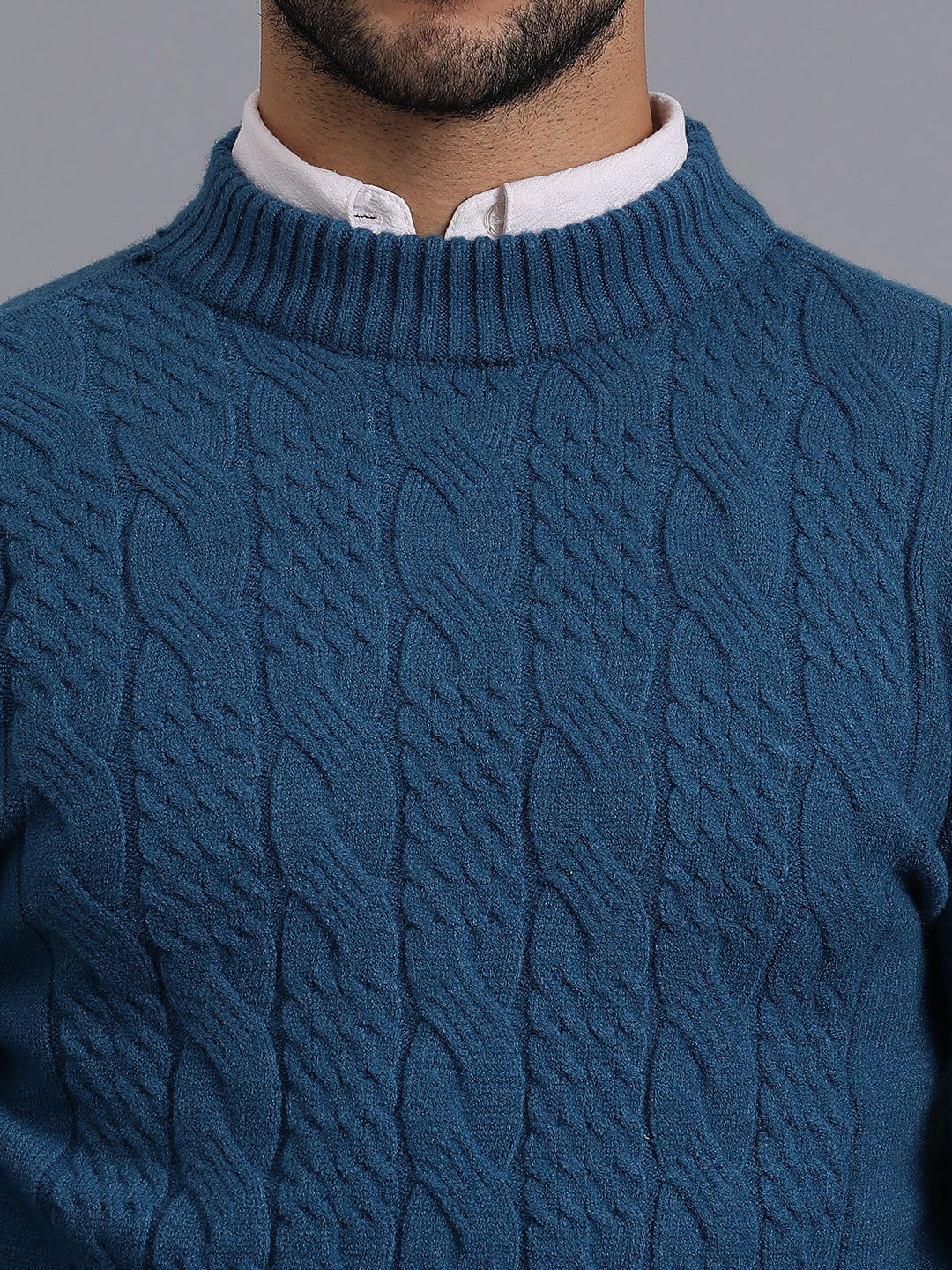 Heavy Cable Knitted Unisex Wool Unisex Sweater