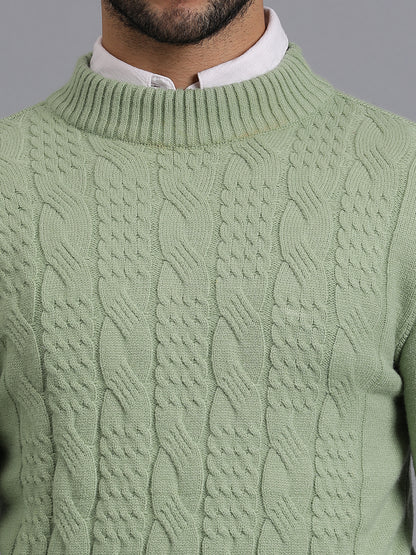 Heavy Cable Knitted Unisex Wool Unisex Sweater