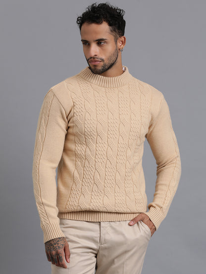 Heavy Cable Knitted Unisex Wool Unisex Sweater