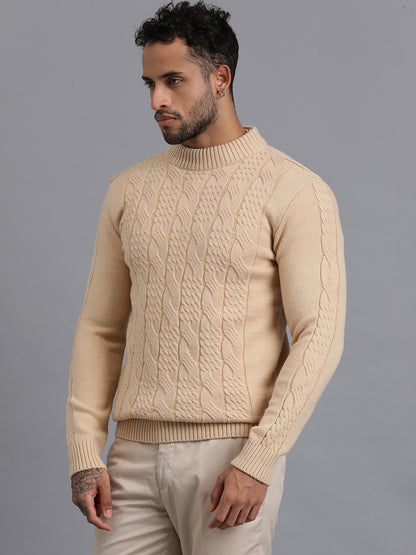 Heavy Cable Knitted Unisex Wool Unisex Sweater