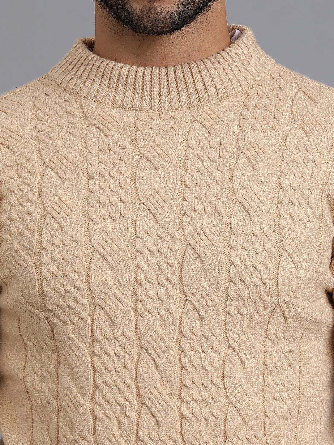 Heavy Cable Knitted Unisex Wool Unisex Sweater