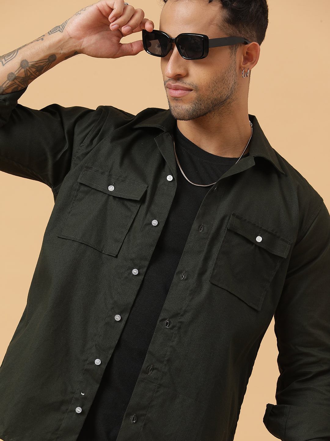 Premium Cargo Regular Fit Unisex Cotton Overshirt