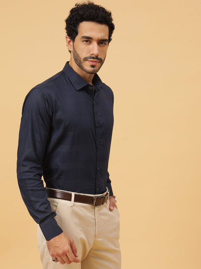 Checkered Egyptian Lycra Giza Cotton Formal Shirt