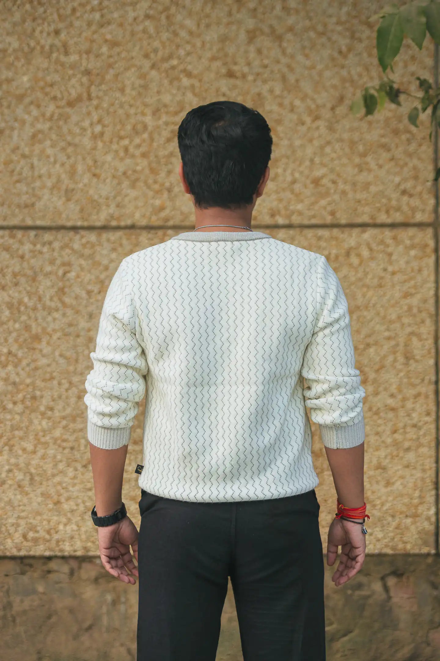 Designer V-Neck Knitted Sweater