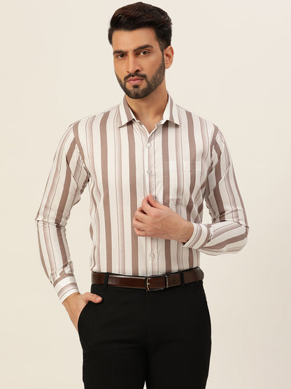 Dual Striped Men Formal Shirt