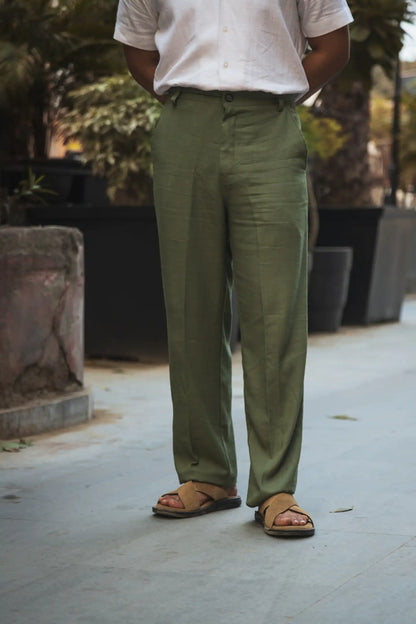 Linen High-Waist Korean Fit Pants