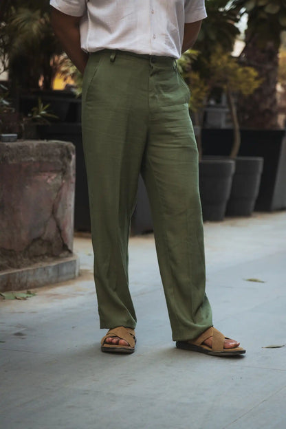 Linen High-Waist Korean Fit Pants