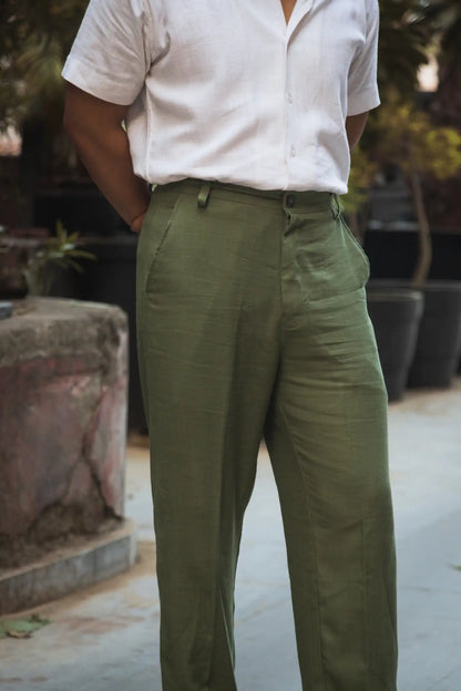 Linen High-Waist Korean Fit Pants