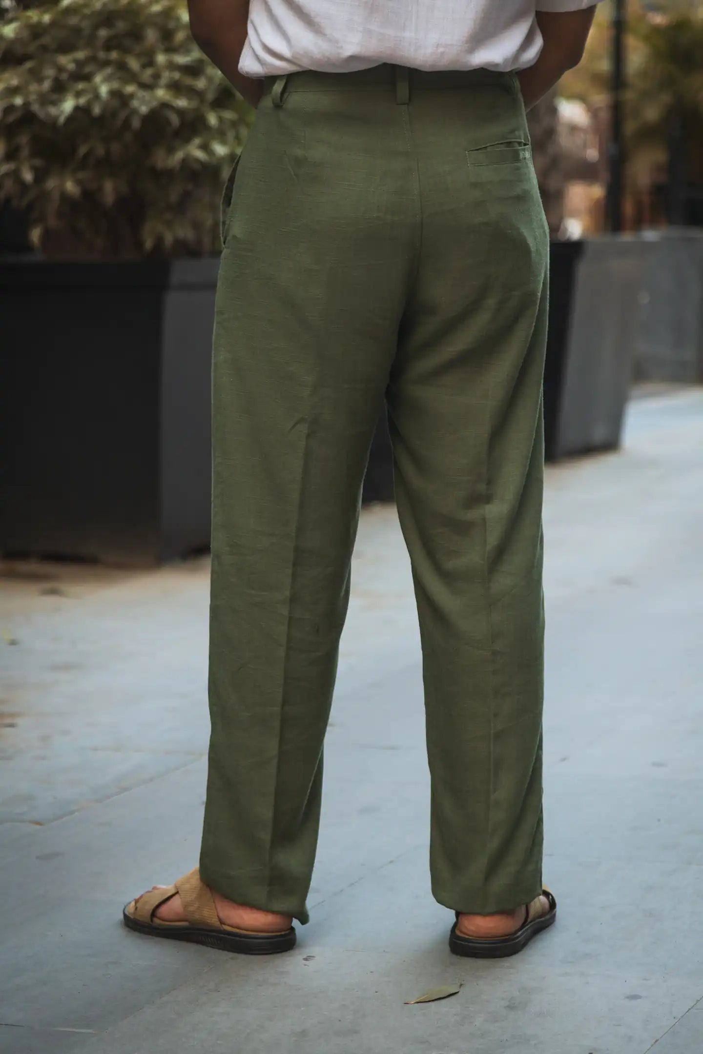 Linen High-Waist Korean Fit Pants