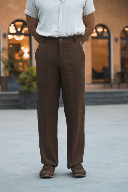 Linen High-Waist Korean Fit Pants