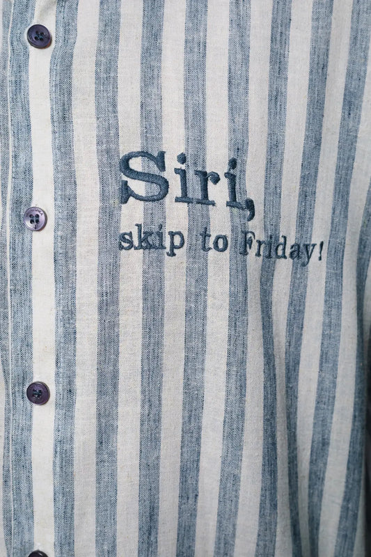 SIRI, Skip to Friday Embroidered Linen Shirt