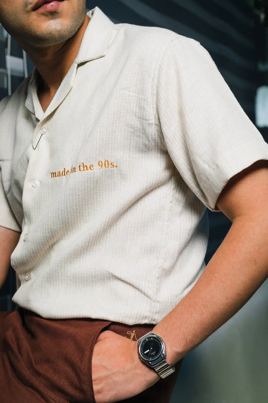 Made in the 90s Embroidered Linen Shirt