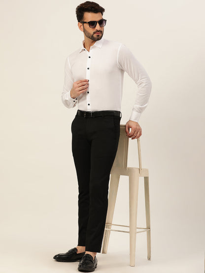 Solid Rayon Slim Fit Shirt