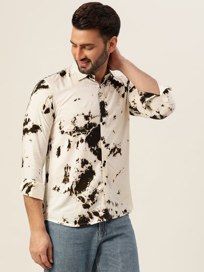 Sustainable Slim Fit Full Sleeve Hand Tie Dye Shirt