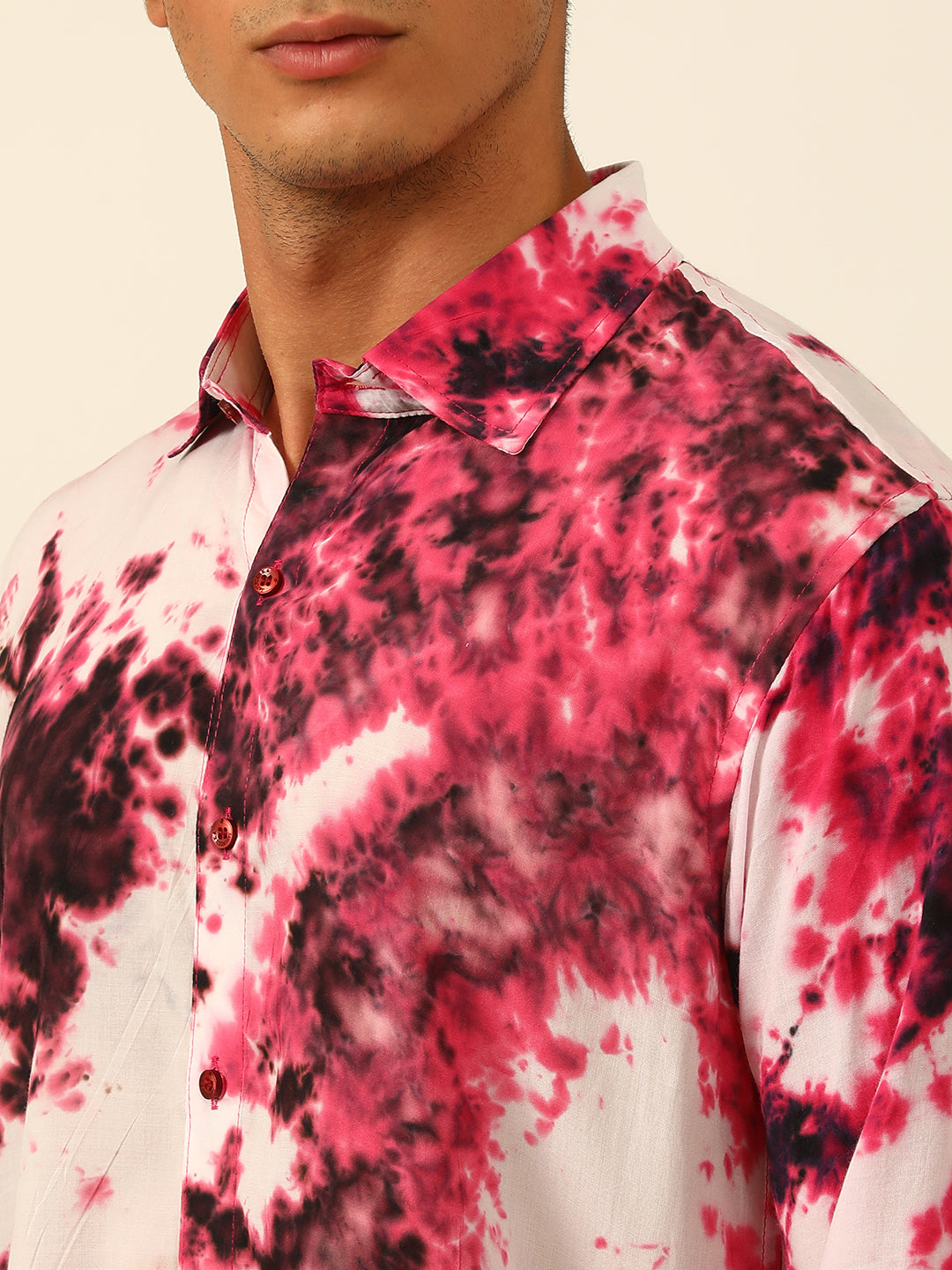 Sustainable Slim Fit Full Sleeve Hand Tie Dye Shirt