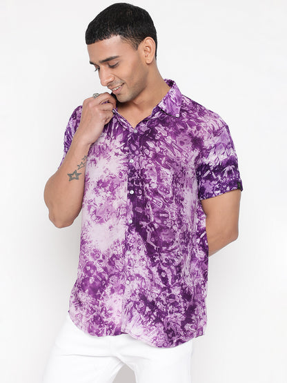 Sustainable Modal Tie Dye Slim Fit Unisex Shirt