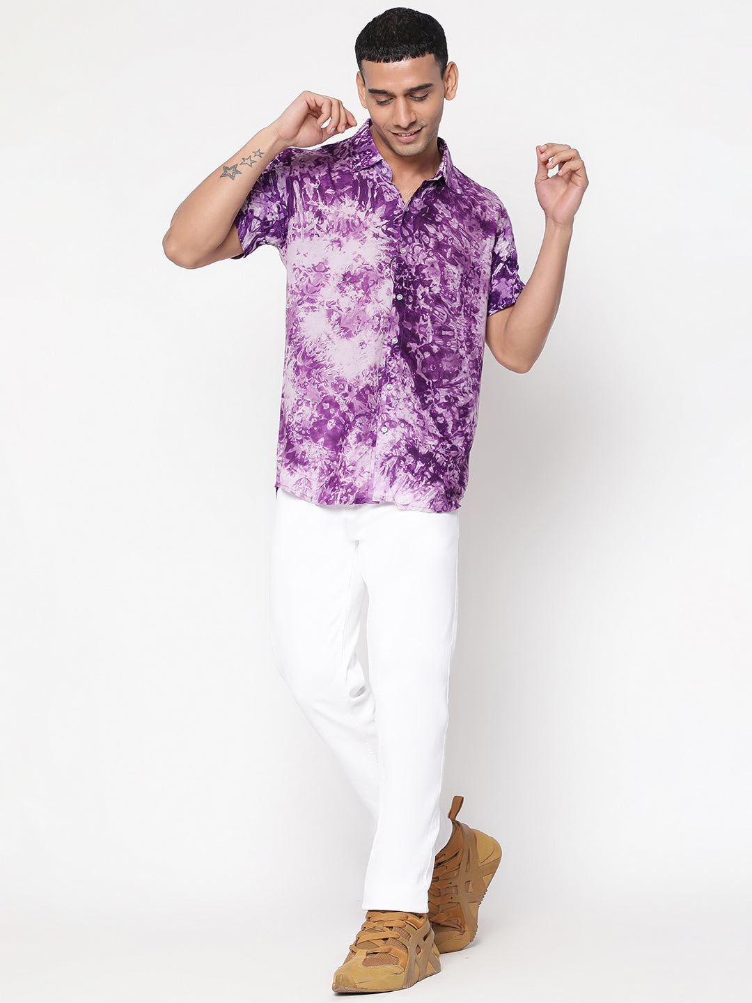 Sustainable Modal Tie Dye Slim Fit Unisex Shirt