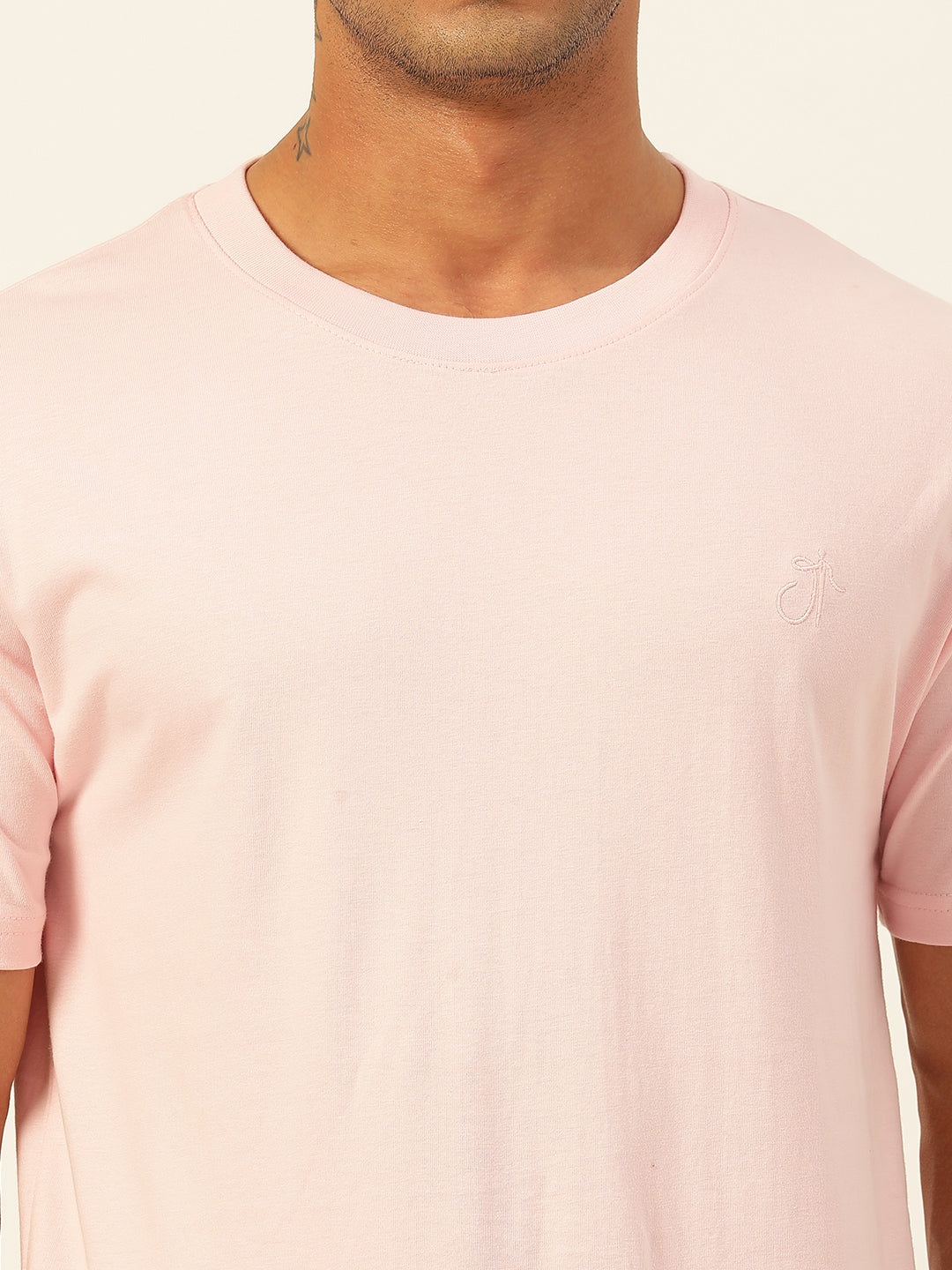 Solid Round Neck Men Comfort Fit T-Shirt