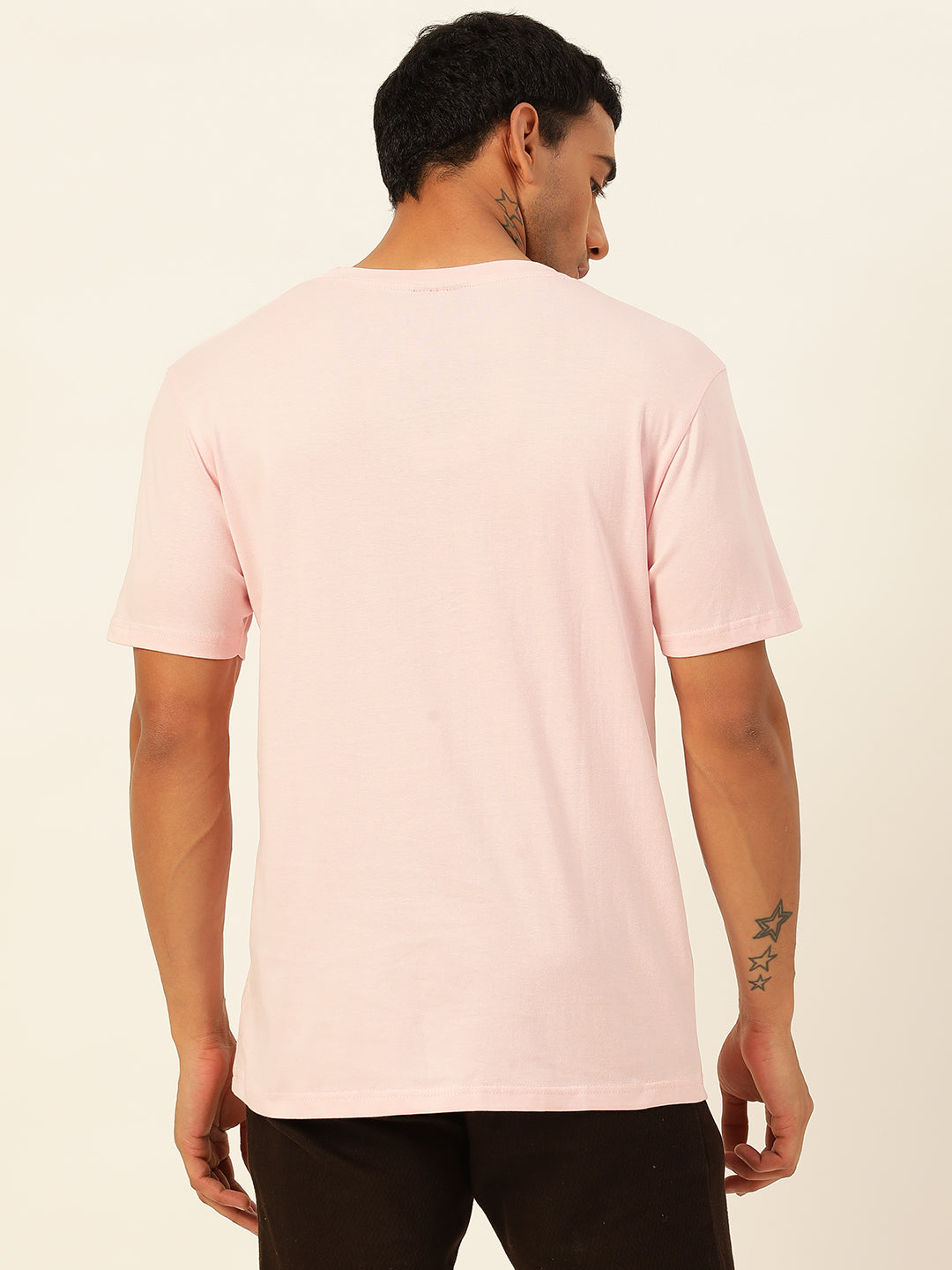 Solid Round Neck Men Comfort Fit T-Shirt