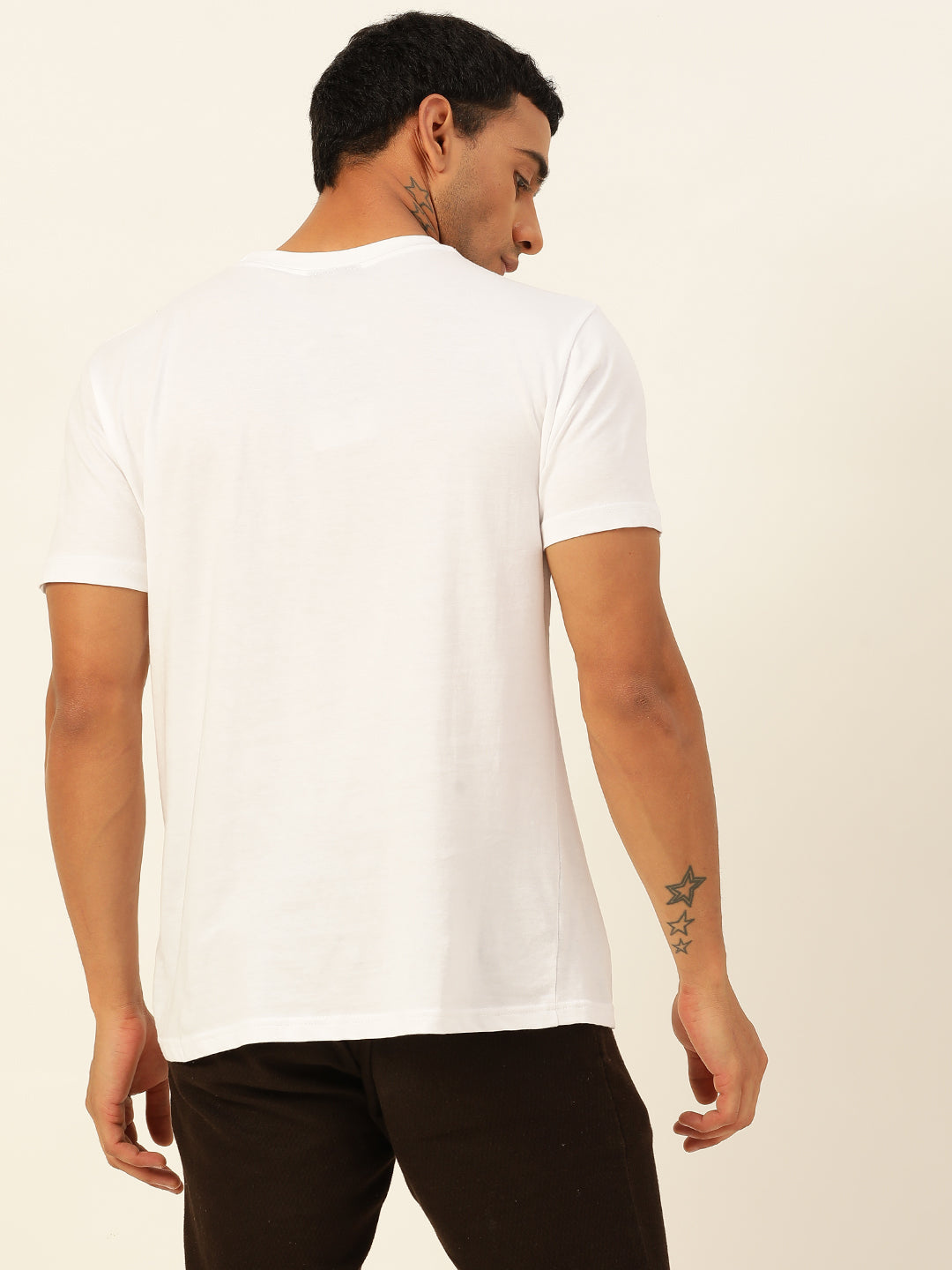 Solid Round Neck Men Comfort Fit T-Shirt