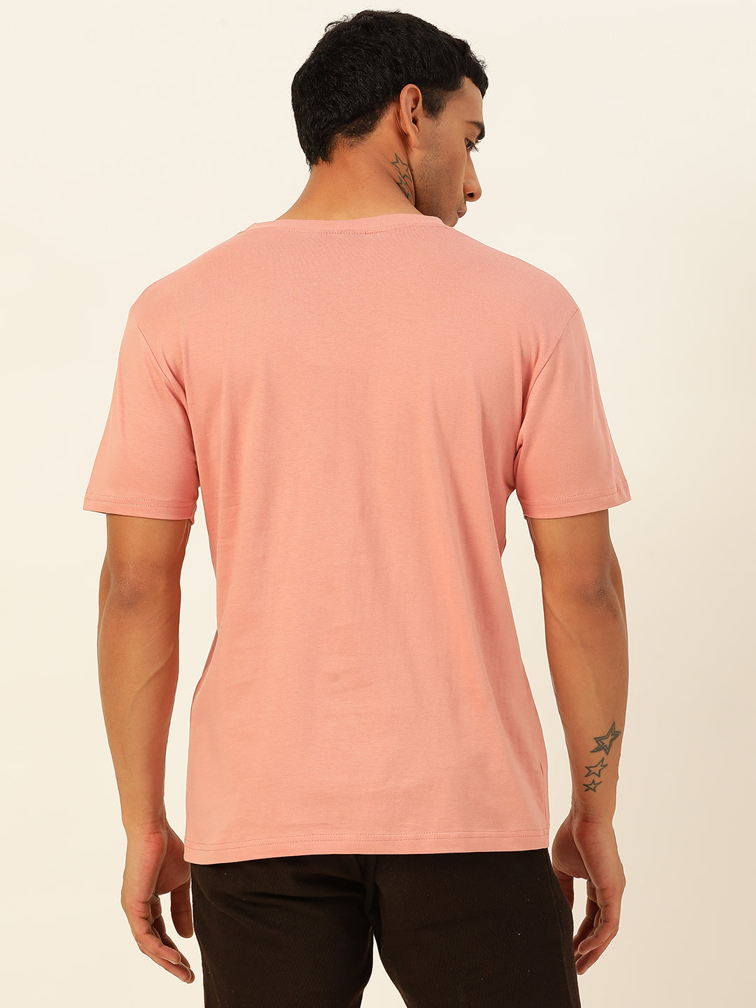 Solid Round Neck Men Comfort Fit T-Shirt