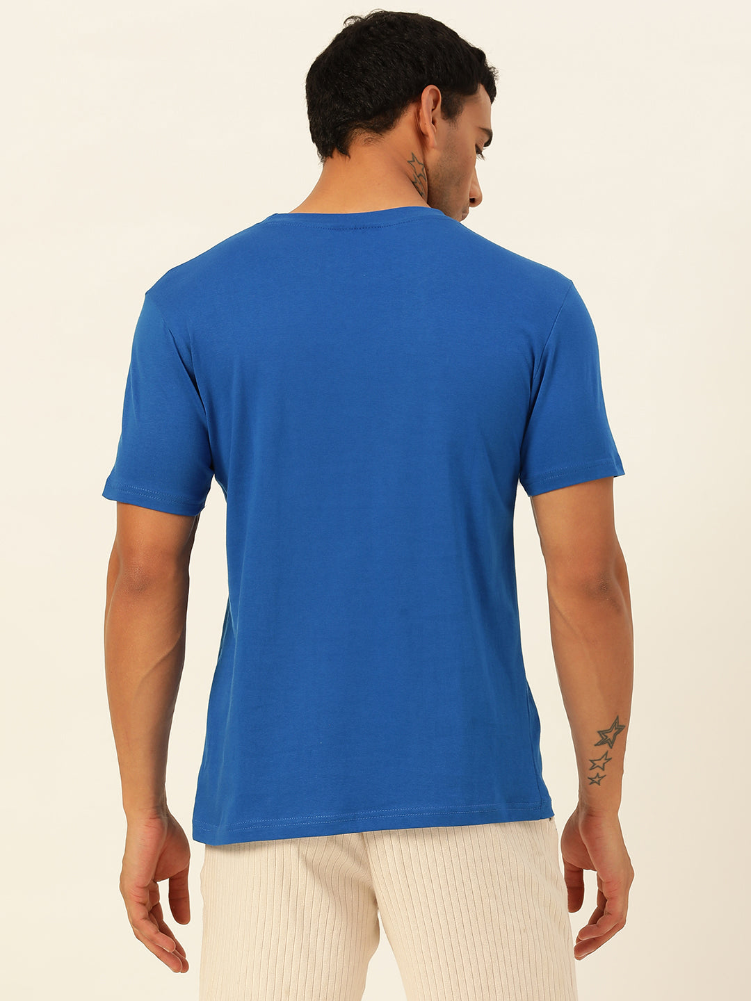 Solid Round Neck Men Comfort Fit T-Shirt