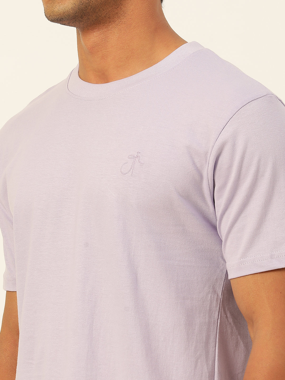 Solid Round Neck Men Comfort Fit T-Shirt