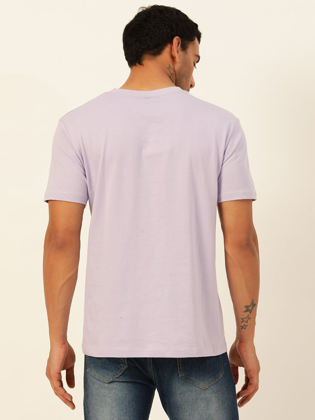 Solid Round Neck Men Comfort Fit T-Shirt