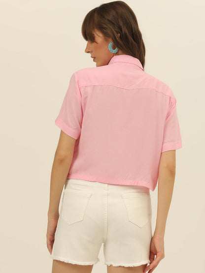 Softest Pastel Coloured Modal Women Crop Shirt