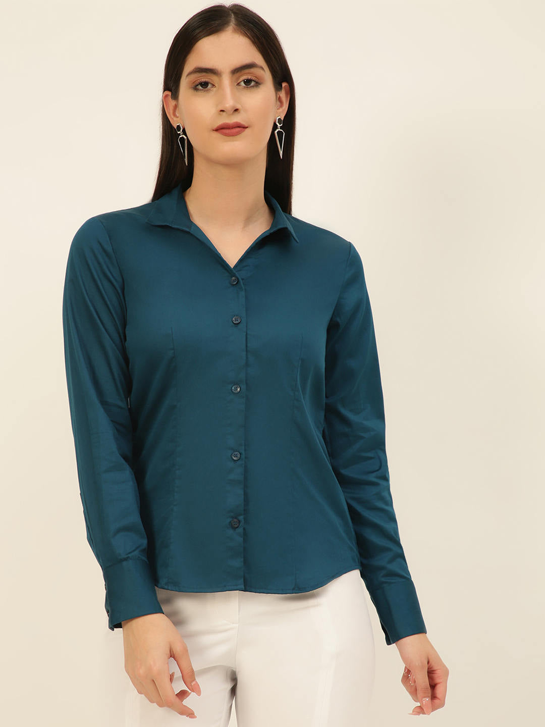 Finest Egyptian Giza Satin Women Formal Shirt