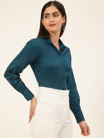 Finest Egyptian Giza Satin Women Formal Shirt