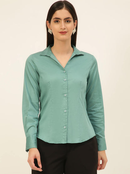 Finest Egyptian Giza Satin Women Formal Shirt