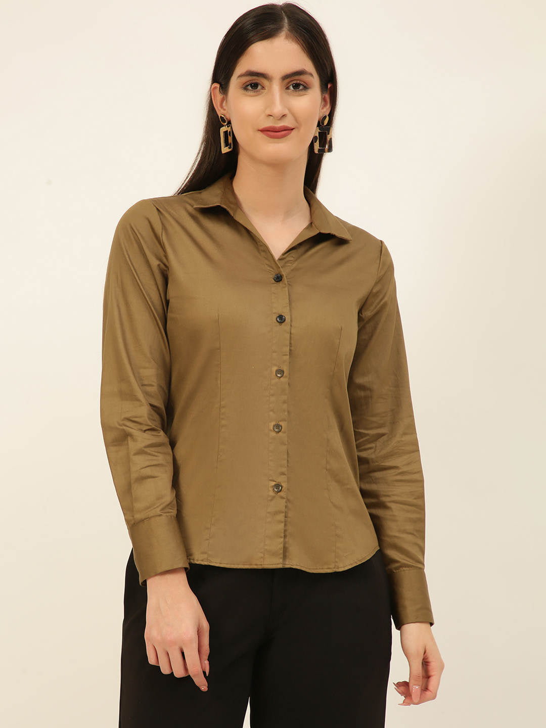 Finest Egyptian Giza Satin Women Formal Shirt