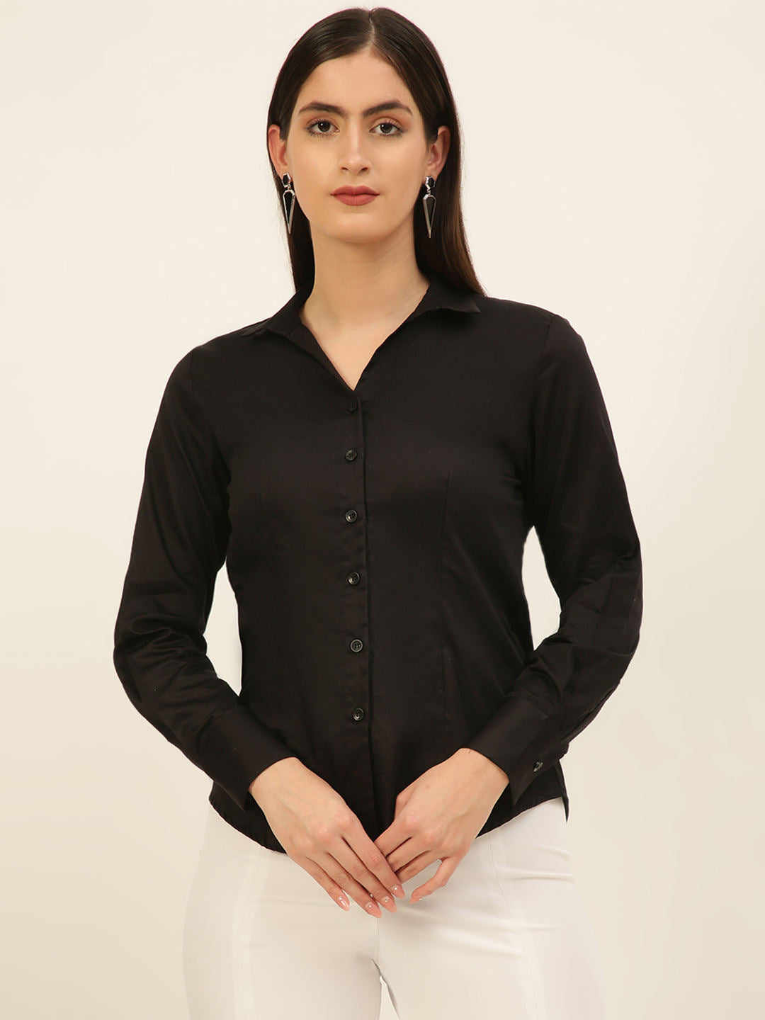 Finest Egyptian Giza Satin Women Formal Shirt