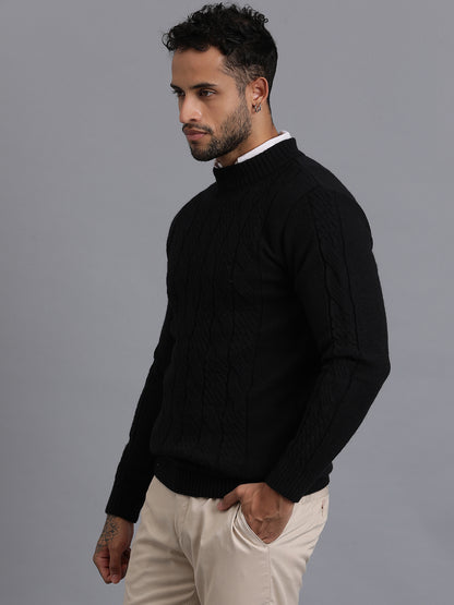 Heavy Cable Knitted Unisex Wool Unisex Sweater