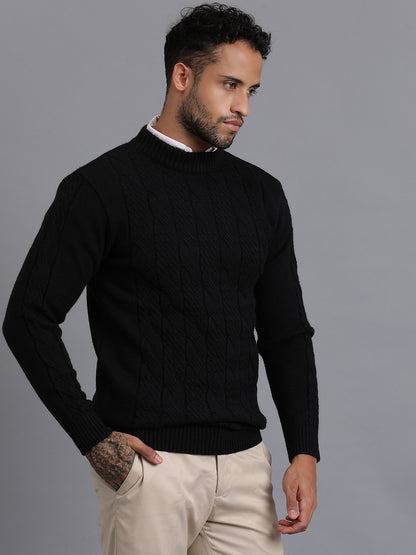 Heavy Cable Knitted Unisex Wool Unisex Sweater