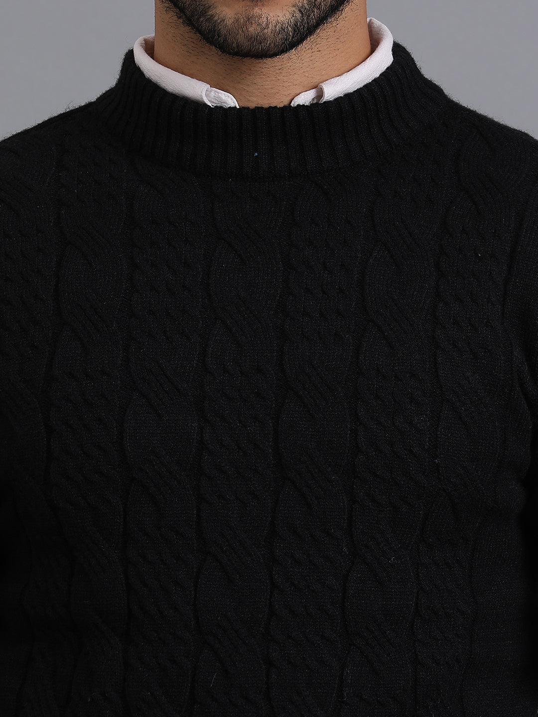 Heavy Cable Knitted Unisex Wool Unisex Sweater